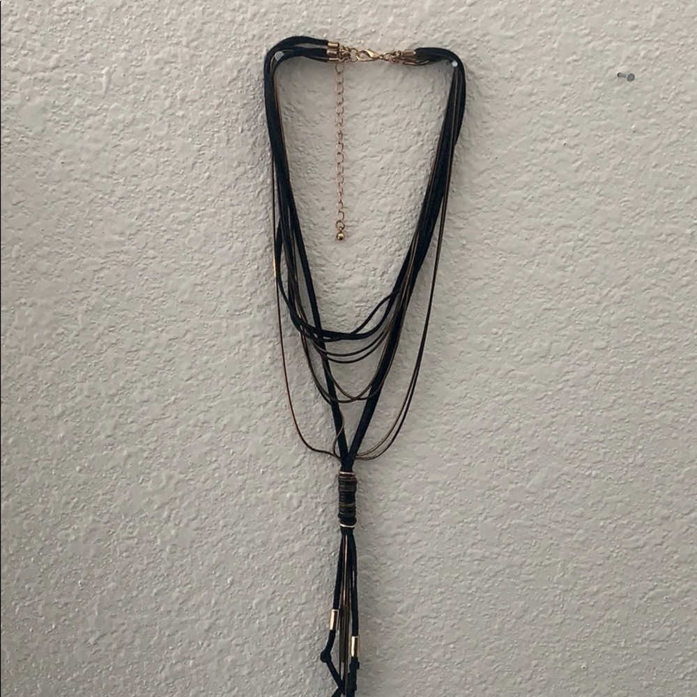 Free People Black Layered Necklace